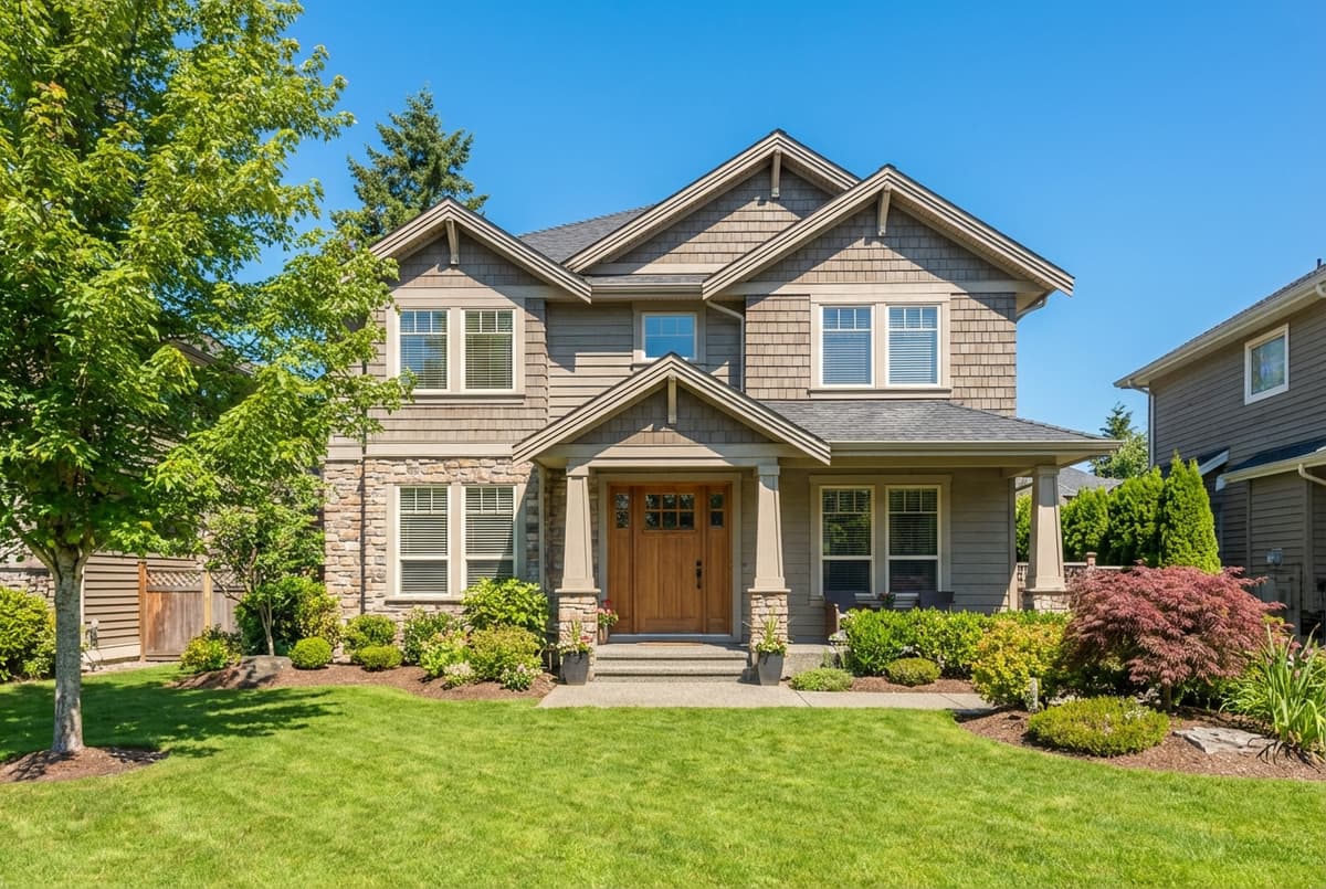 Daytime exterior before day-to-dusk conversion