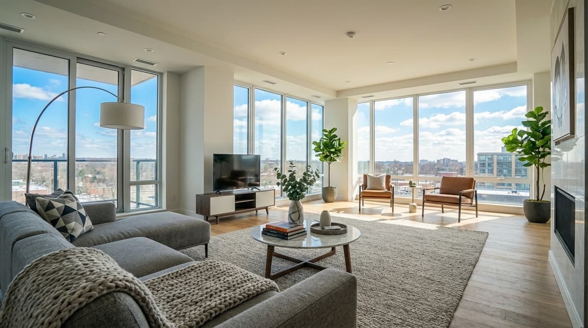 Beautifully staged room ready for listing