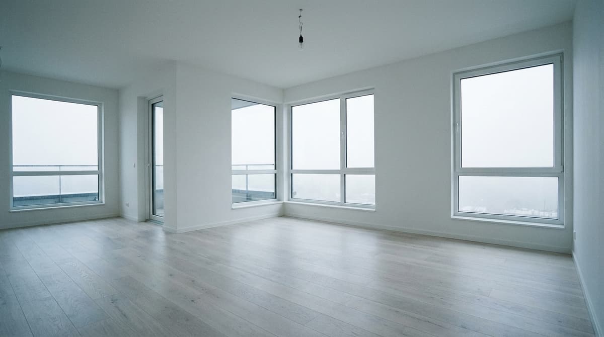 Empty Dining room before virtual staging