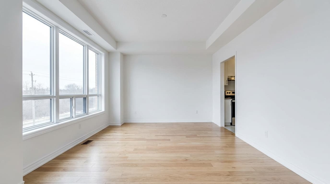 Empty dining room before staging