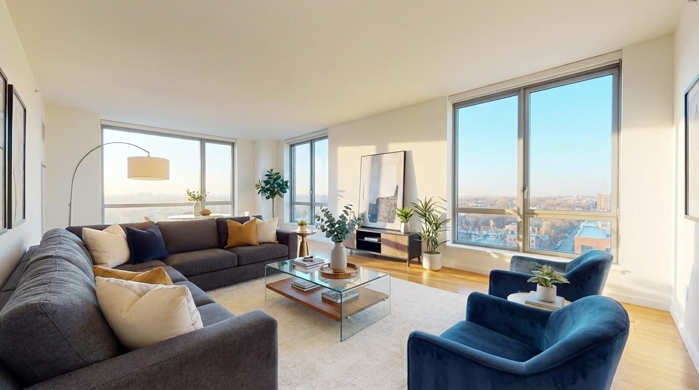 Living Room staged in modern style