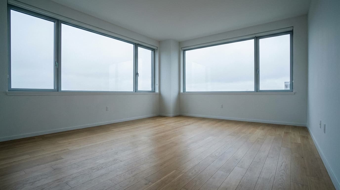 Empty home office before staging