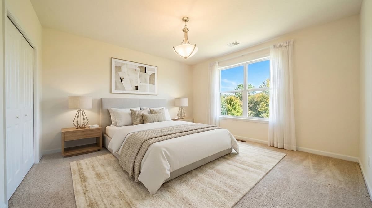 Bedroom after modern virtual staging