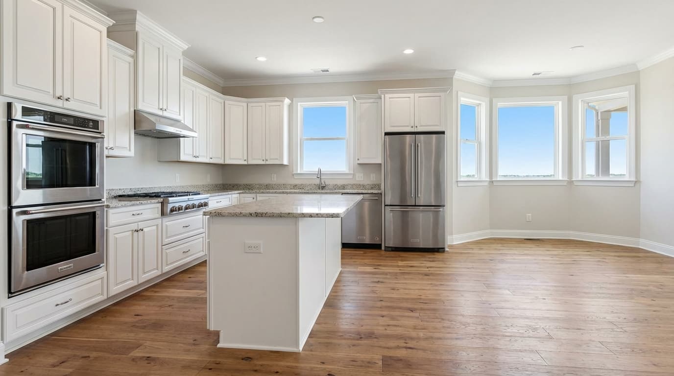 Empty kitchen before staging