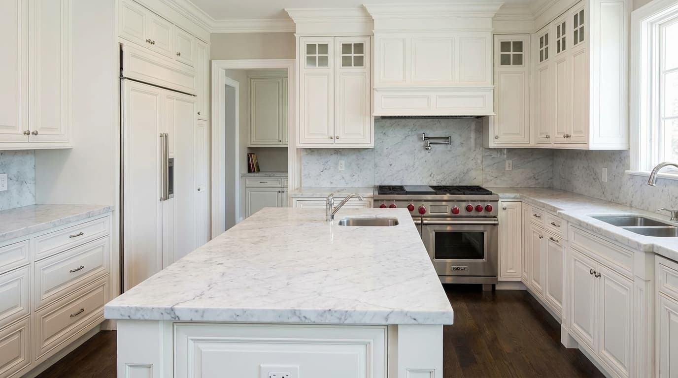 Same kitchen with clean, minimal countertops
