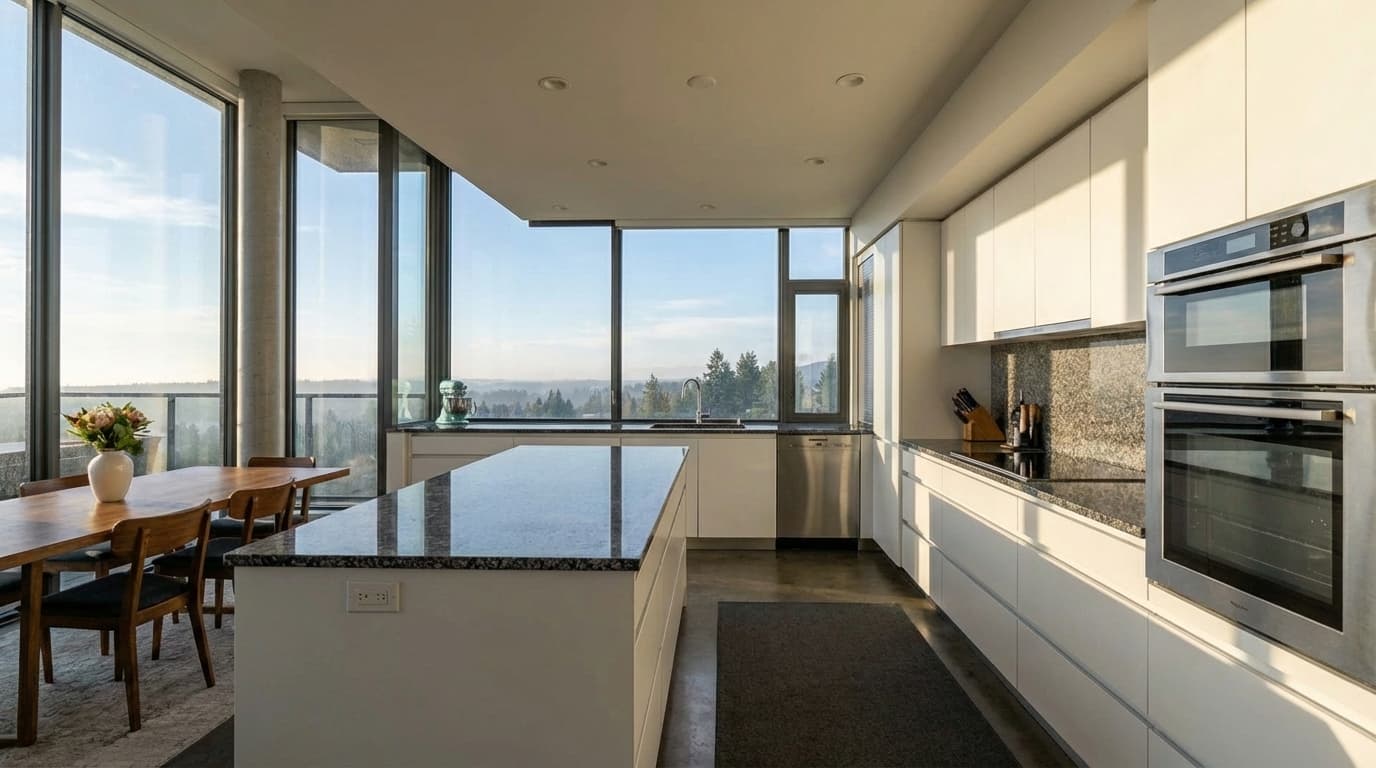 Enhanced real estate interior photo